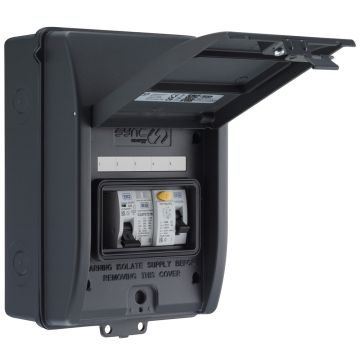 Image of BG Electrical Electric Vehicle Consumer Unit Type A 40A  RCD SPD IP65 GREY