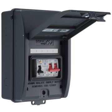 Image of BG Electrical Electric Vehicle Consumer Unit Type A 40A DP RCBO SPD IP65 Grey