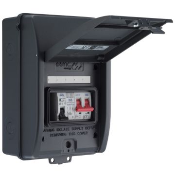 Image of BG EV Consumer Unit 100A Type 2 SPD IP65 Grey