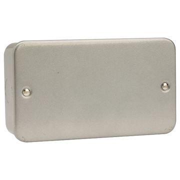 Image of Click Essentials Metal Clad 2 Gang Blank Plate CL061