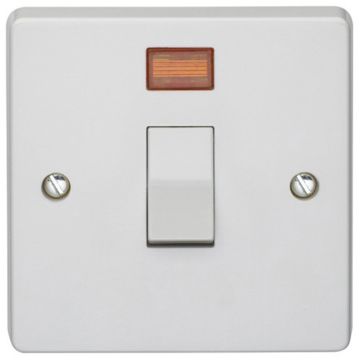 Image of Crabtree Capital 4015/3 Switch 20A DP Neon and Flex Out White