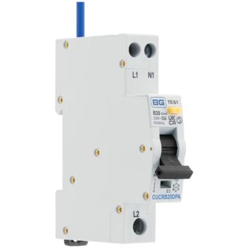 Image of BG Electrical 20A RCBO B Curve Double Pole CUCRB20DPA-01