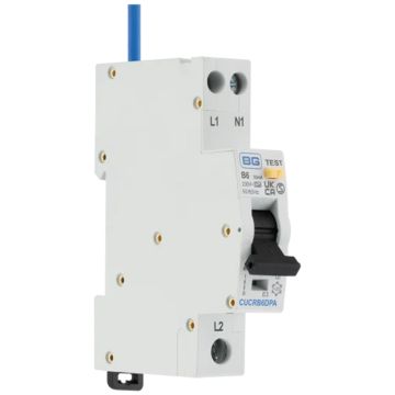 Image of BG Electrical 6A RCBO B Curve Double Pole CUCRB6DPA-01