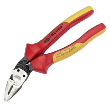 Image of Draper Ergo Plus Combination Pliers 185mm VDE Fully Insulated 26482