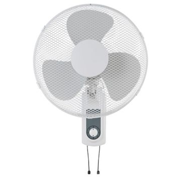 Image of Wall Mounted Fan 16 Inch 3 Speed with Pull Cord
