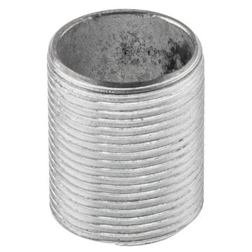 Image of 20mm Metal Nipple Galvanised Each