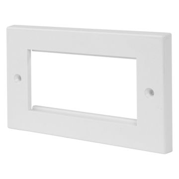 Image of CAT5E 2 Gang 4 Way Face Plate Flat