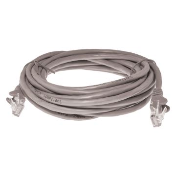 Image of CAT5E 1 Metre RJ45 Patch Lead Protective Boots Grey