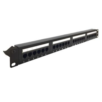 Image of Cat5e Patch Panel 1U 24 Way Black