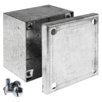 Image of Metal Adaptable Box 75x75x50mm Plain Galvanised