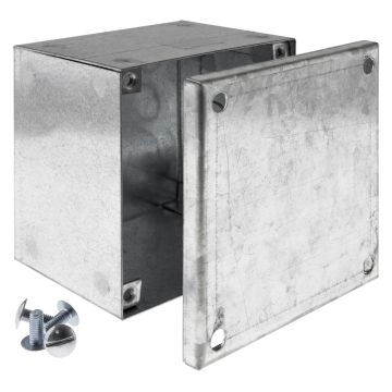 Image of Metal Adaptable Box 100x100x75mm Plain Galvanised