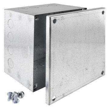 Image of Metal Adaptable Box 150x150x100mm Knockouts Galvanised