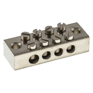 Image of Brass Earth Terminal Block 4 Way Each