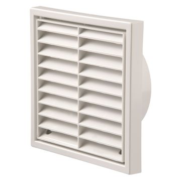 Image of Manrose 1192W 6 Inch Exterior Wall Grille White