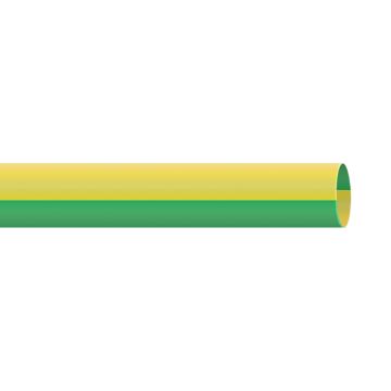 Image of PVC Over Sleeving 4mm Green and Yellow 1M