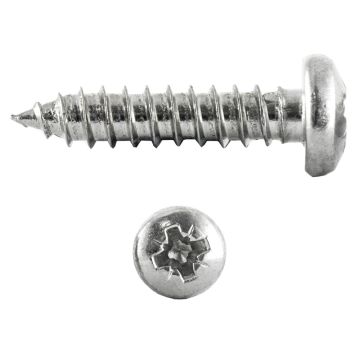 Image of Self Tapping Pozi Drive Panhead Screw No.8 x 3/4 Inch Box 200