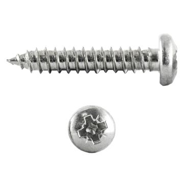 Image of Self Tapping Pozi Drive Panhead Screw No.8 1.25 Inch Box 200