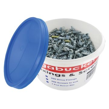 Image of Trade Tub of Plasterboard Fixings Alloy 200 Pack