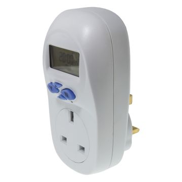 Image of Greenbrook T17B-C 13A Plug In Timer 7 Day Electronic White