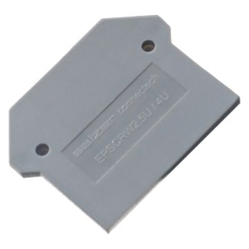 Image of Europa Din Rail Terminal End Plate 2.5mm-4.0mm Grey Each