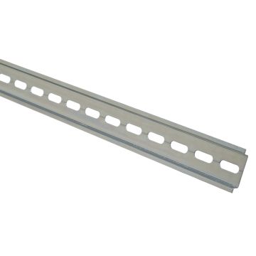 Image of Europa Din Rail 35mm Wide Top Hat Slotted 2M Length