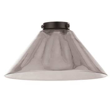 Image of Inlight Smoked Glass Cone Pendant Shade