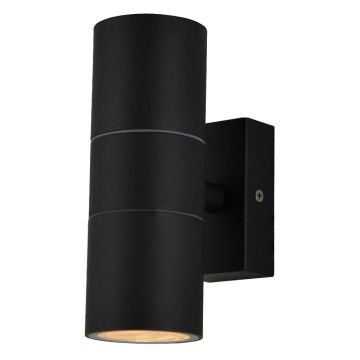 Image of Zinc Leto Wall Light GU10 Up and Down Black Steel