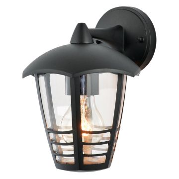 Image of Zinc Perdita Wall Lantern Light ES Black