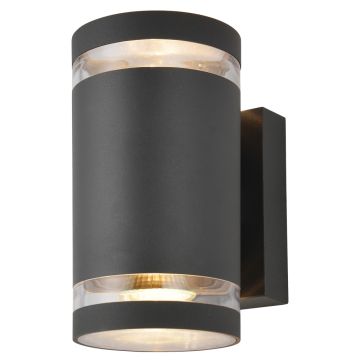 Image of Zinc Lens GU10 Spotlight Up and Down Wall Light Anthracite