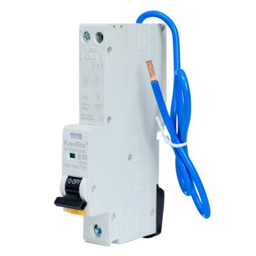 Image of Fusebox AFDD RCBO 10A 30mA Type A angled view