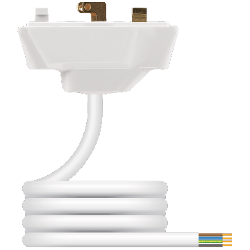 Image of Hager Klik 6A Plug-In Ceiling Rose 4 Pin 4 Core 4M Flex