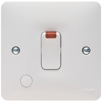 Image of Hager Sollysta Double Pole Switch Flex Outlet & LED WMDP84FON