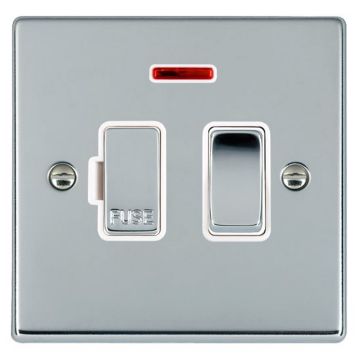 Image of Hamilton Hartland 13A DP Switched Fused Spur Neon Polished Chrome White