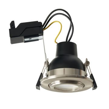 Forum Lighting Eros Downlight Fire-Rated Tiltable 7W Black Chrome IP65
