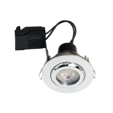 Forum Lighting Eros Downlight Fire-Rated Tiltable GU10 7W Chrome IP65