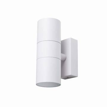 Forum Zink Leto Wall Light GU10 Up and Down White Steel