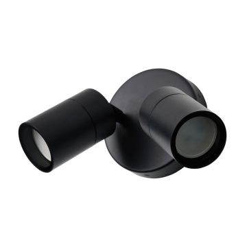 Forum Zink Leto Adjustable Double Spotlight Wall Light Black