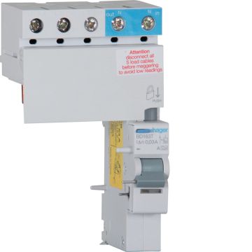 Image of Hager RCD Converter 3 Pole 63A RCBO BD163T
