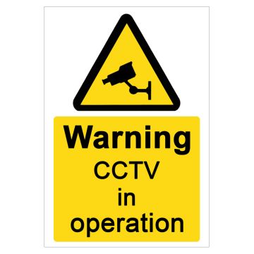 Image of Warning CCTV In Operation Sign Rigid 150 x 225mm