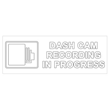 Image of Dash Cam Window Stickers Sign Self Adhesive Label 145 x 50mm Pack of 4