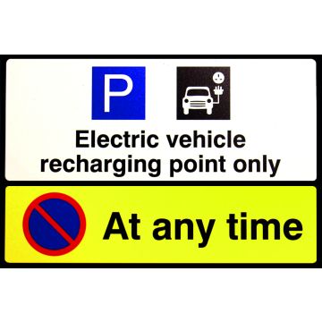 Image of Electric Vehicle Charge Point Only, No Parking Sign