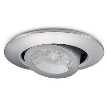 JCC V50 LED Downlight Tiltable Dimmable 6W CCT Brushed Nickel IP65