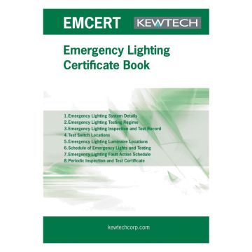 Image of Kewtech Certificate for Emergency Lighting A4 Pad