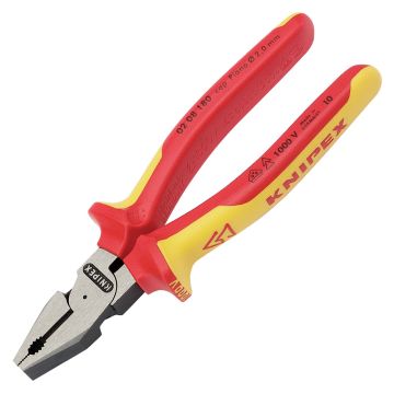 Image of Knipex Combination Pliers 180mm VDE Fully Insulated 32015