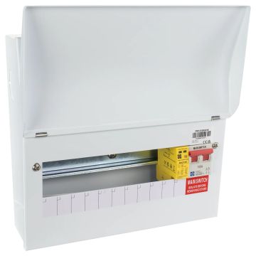 Image of Lewden 10 Way Consumer Unit with SPD Main Switch Square Knockouts