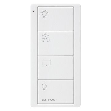 Image of Lutron Pico Scene Keypad 4 Button Living Room Arctic White