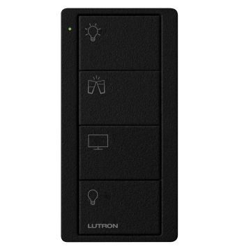 Image of Lutron Pico Scene Keypad 4 Button Living Room Black