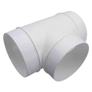 Image of Manrose Round Ducting T Piece 100mm 4 Inch
