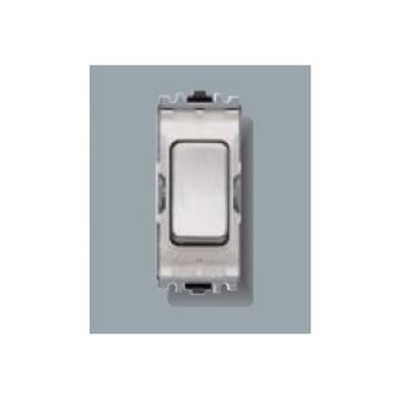 Image of MK Edge/Aspect Grid K4880BSSW Blank Insert Switch Brushed Steel White