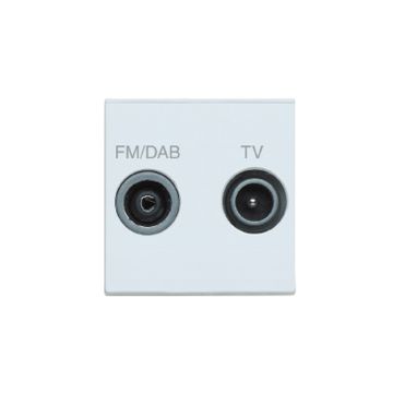 Image of MK Euro Module K5852DABWHI Twin Outlet 2Module TV/Fm/Dab Diplexer White